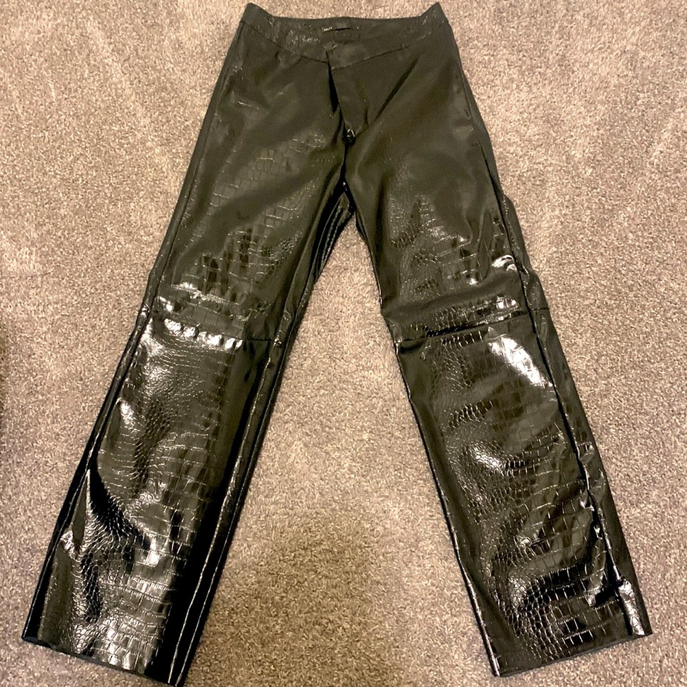 Black leather pants Size L